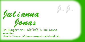 julianna jonas business card